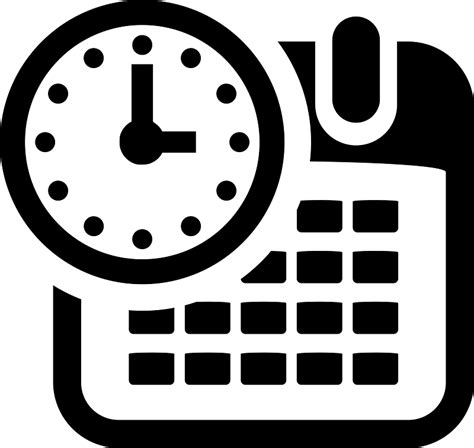 Schedule with clock icon. Free download transparent .PNG | Creazilla