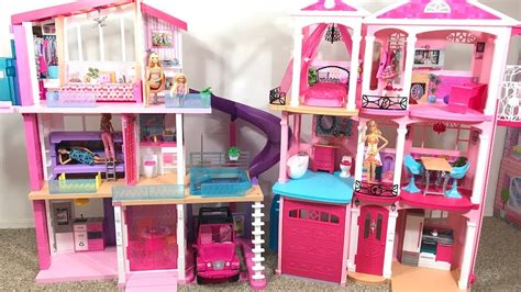 Barbie Dream House! Pink! Old house vs. New house! - YouTube