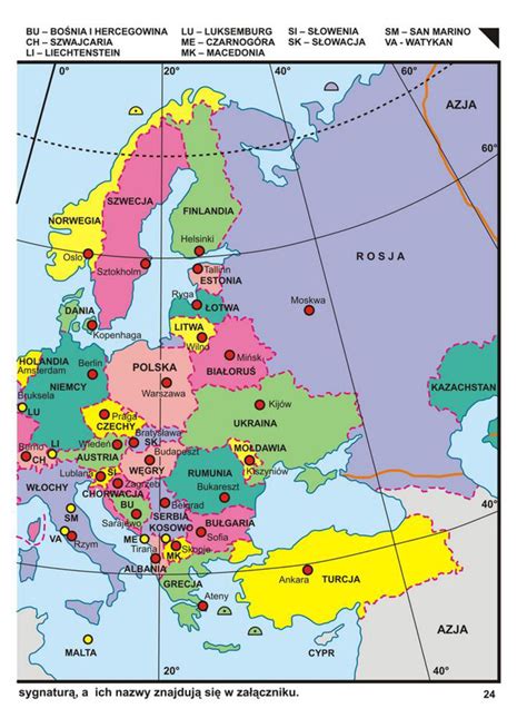 Mapa Polityczna Europy Do Druku