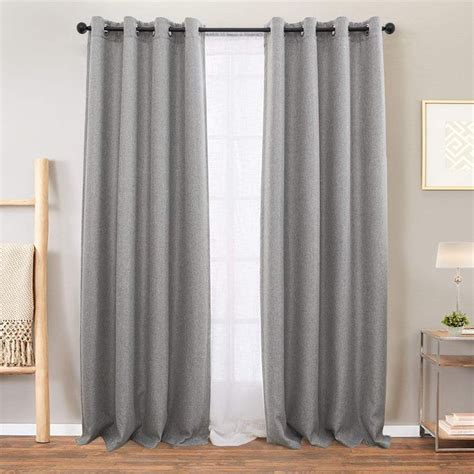 Vangao Curtains for Bedroom, Linen Textured Curtains 84 Inch Length 2 Panels Set, Room Darkening ...