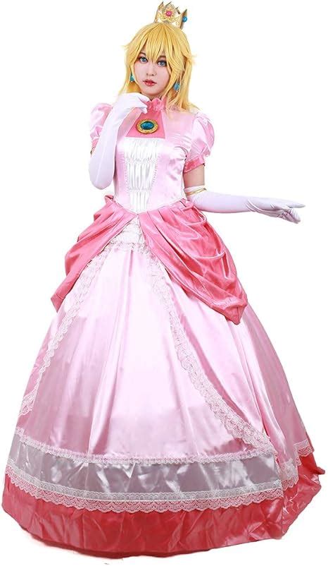 miccostumes Women's Plus Size Princess Peach Cosplay Costume Dress : Amazon.com.au: Clothing ...