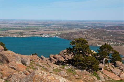 Premium Photo | Lawton oklahoma lake lawtonka the lake provides the water supply for fort sill ...