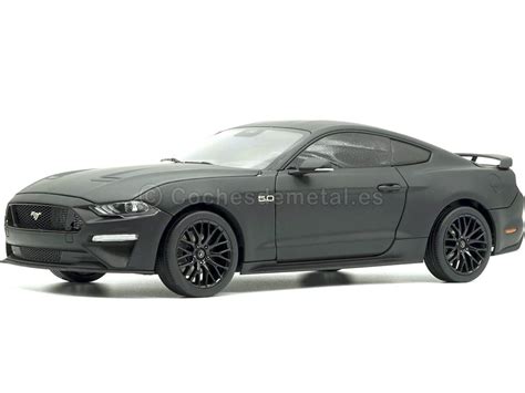 2019 Ford Mustang GT Coupe Matt Black 1/18 Diecast Model Car By Diecast ...