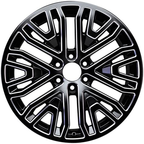 New 22" 2019-2024 Chevrolet Silverado 1500 Black Machined Replacement Alloy Wheel - 5906 ...