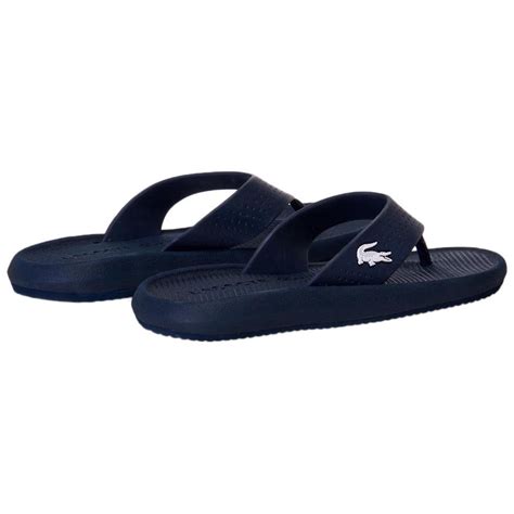 Lacoste Croco Flip Flops Black buy and offers on Dressinn