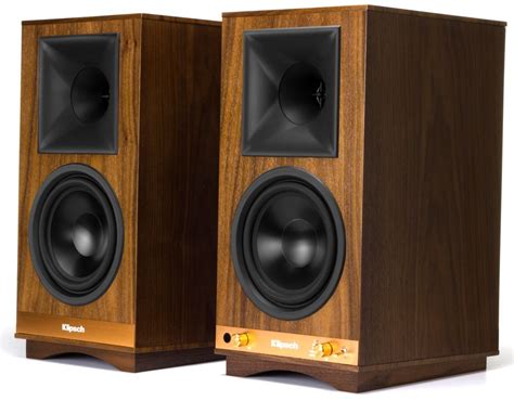 Klipsch The Sixes Luxury Powered Wireless Speakers Walnut The Klipsch ...