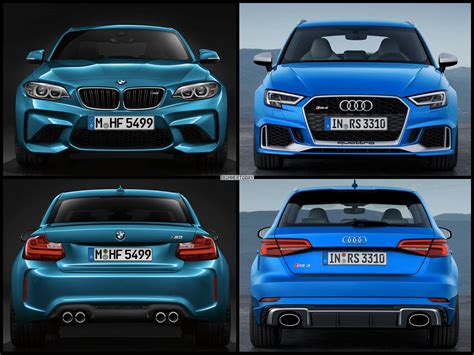 Photo Comparison: BMW M2 vs Audi RS3 Sportback Facelift