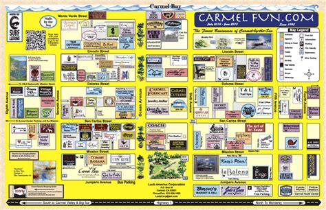 Carmel Fun Downtown Map | Map, Carmel, Map legend