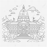 Capitol Building Coloring Page sketch template