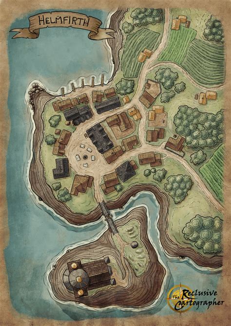 The village of Helmfirth. A map i drew for a bit of practice. CC or ...