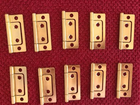 ~Brass Plated~ 🚪Non-mortise Hinges - (10 Hinge Lot) 2" - W/ screws💥 | eBay