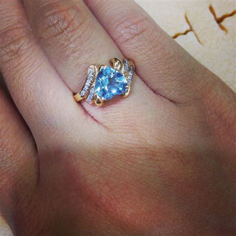 Blue Topaz Birthstone Ring - December Birthstone Jewelry