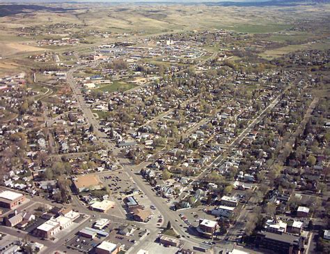 Sheridan, WY : Aerial view of Sheridan, Wyoming - facing Southeast photo, picture, image ...