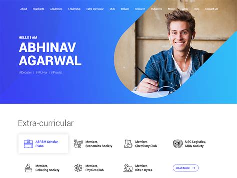 Student Portfolio Website Template