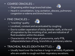 Approach to Lung sounds | PPT