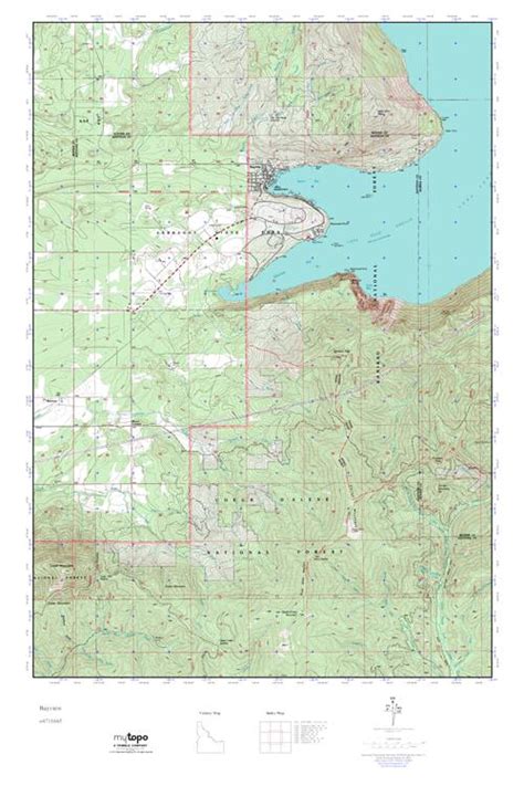 MyTopo Bayview, Idaho USGS Quad Topo Map