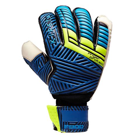 KIPSTA F900 Finger Protect Adult Goalkeeper Gloves - Blue/Yellow...