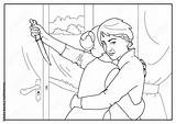 Girl Hugging Her Best Friend One Of Them Holds A Knife behind His Back  sketch template