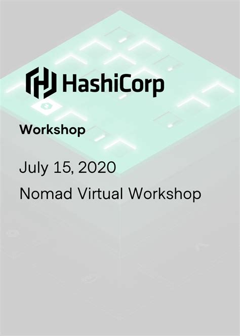 HashiCorp Nomad Virtual Workshop