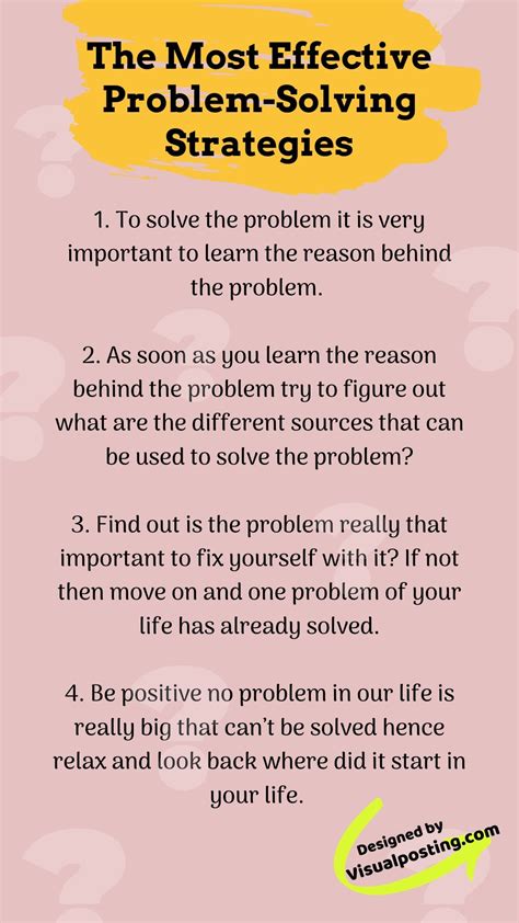 The most effective problem-solving strategies - Problem Solving | Problem solving strategies ...