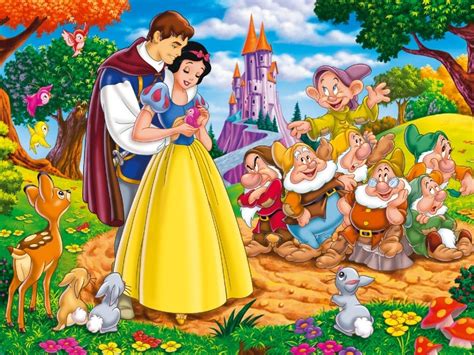 Snow White and Seven Dwarfs ~ Cartoon Image