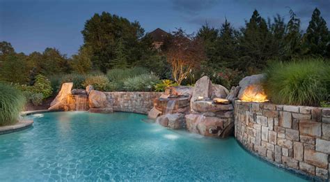 Landscape Design for Swimming Pool & Waterfalls in Potomac Maryland ...