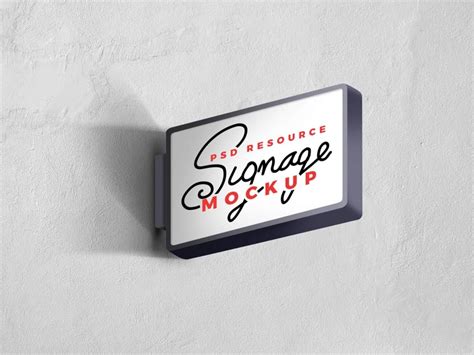 Set of Wall Signage Mockups - Mockup World