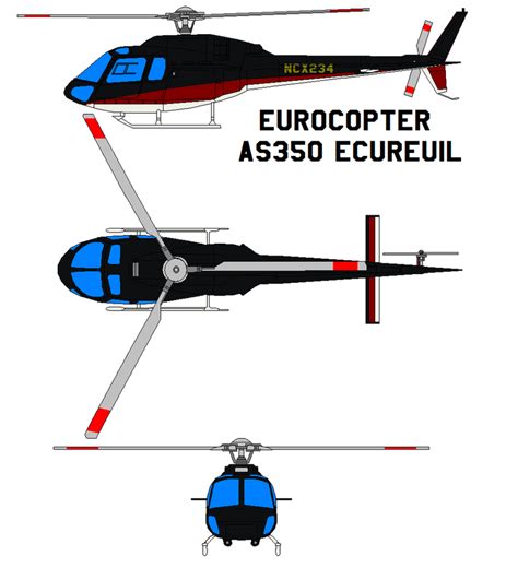 Eurocopter AS350 Ecureuil by bagera3005 on DeviantArt