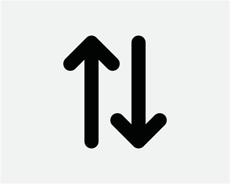 Up and Down Arrow Icon. Upload Download Network Server Connection Direction Navigation. Black ...