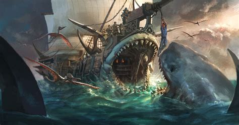 The Chosen - Megalodon encounter | Megalodon, Fantasy artwork, Fantasy art landscapes