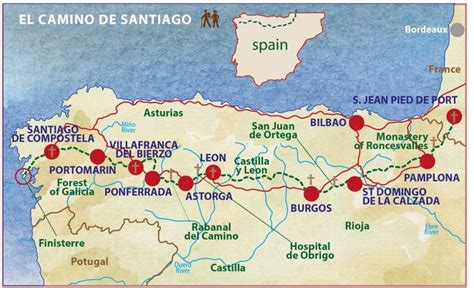 El camino de santiago frances elevation map - fanfess