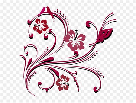 Butterfly Scroll Clip Art At Clker Com Vector Clip - Wedding Border ...