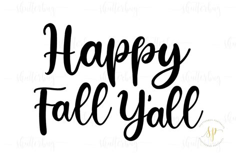 Happy Fall Y'all PNG SVG Digital Clipart - Etsy