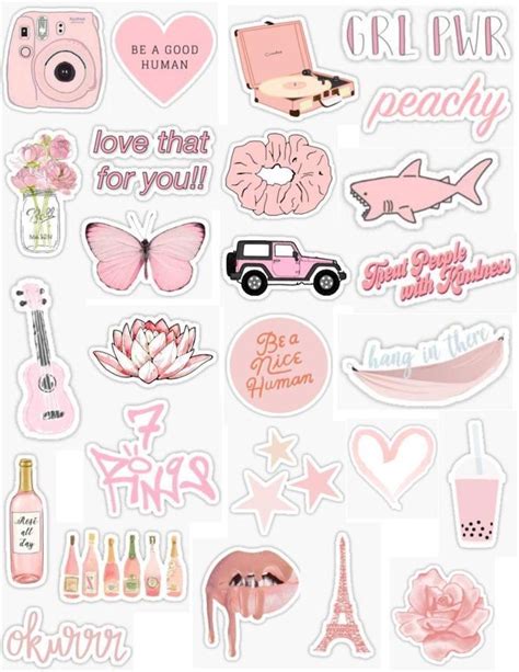 Printable Aesthetic Stickers Pink - pic-urethra