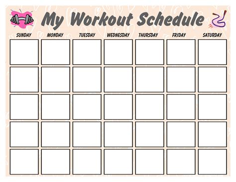 Gym Schedule Template