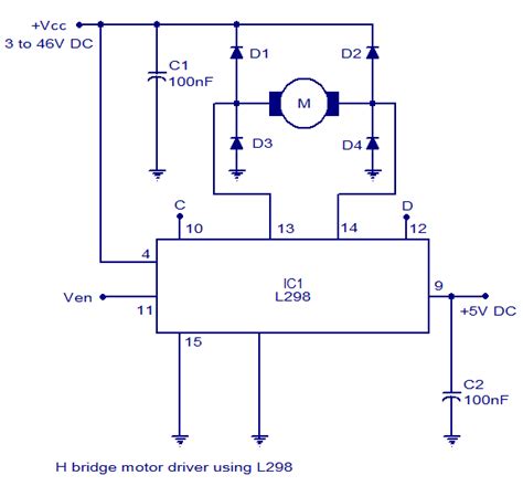 H Bridge Circuit Diagram Dc Motor