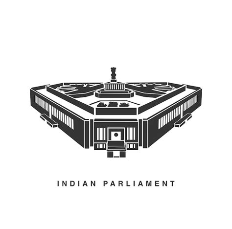 Premium Vector | The New Parliament of India building vector sign