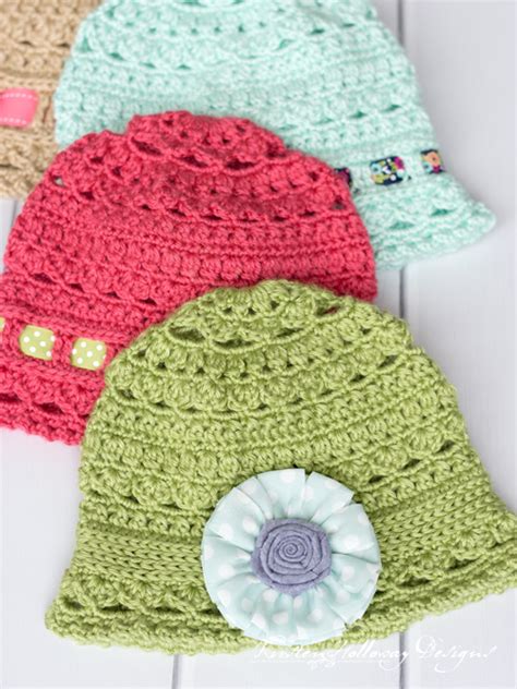 Eden Cloche Free Crochet Hat Pattern for Spring - Kirsten Holloway Designs