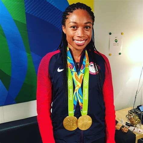 Allyson Felix and her Rio GOLD medals.