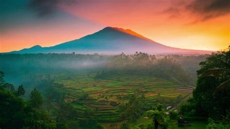 Volcano Gunung Agung Mount Agung Highest Stock Footage Video (100% ...