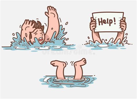 Drowning. Illustration of a man drowning #Sponsored , #AD, #Paid, #Drowning, #man, #drowning, # ...