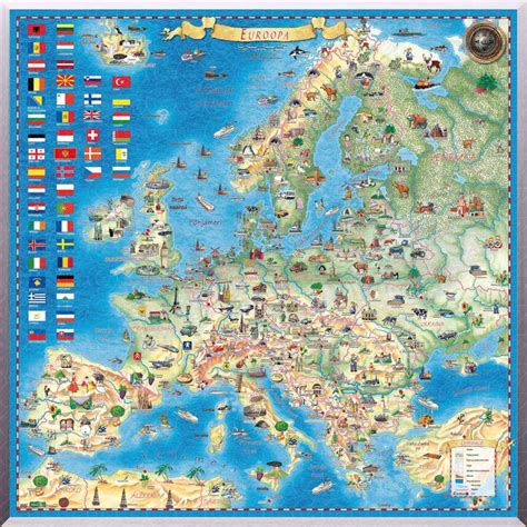 Illustrated Map of Europe | Regio | Europe map, Illustrated map, Map