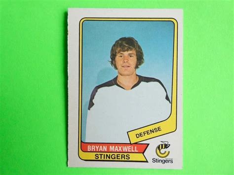 OPC WHA 1976-77 ...... STINGERS ...... BRYAN MAXWELL .... rookie karta ...