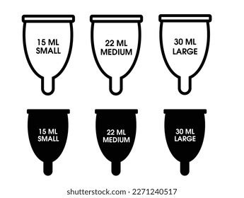 Menstrual Cup Size Chart Vector Icon Stock Vector (Royalty Free) 2271240517 | Shutterstock