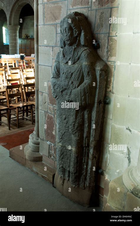 Priest effigy in St. Michael`s Church, Stoke Prior, Worcestershire, UK ...