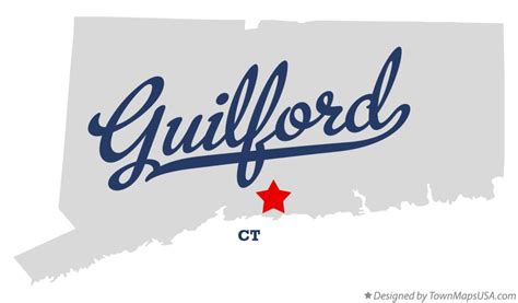 Map of Guilford, CT, Connecticut