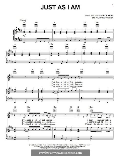 Just As I Am Guitar Chords | Go Guitar Sheet Music