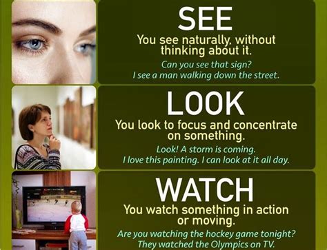 See vs Look vs Watch #learnenglish #englishgrammar #vocabulary #ingles #esl #studyenglish # ...