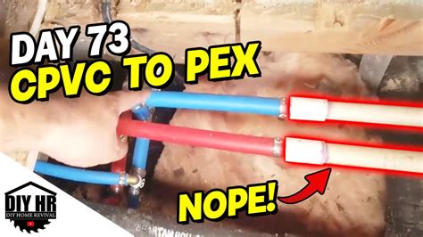 Switching from cpvc to pex: day 73 mobile home renovation - YouTube