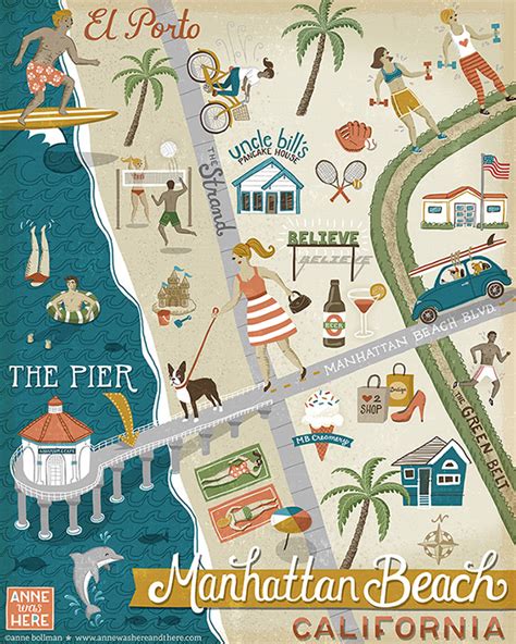 Map of Manhattan Beach on Behance